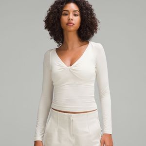 LULULEMON Modal-Silk Blend V-neck Long Sleeve.